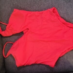 SHEIN 1 PIECE SWIMSUIT PIECE RED SZ SMALL